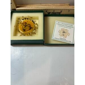 M.I. Hummel “The Baker” Gold Christmas Ornament Collectible Holiday Decor